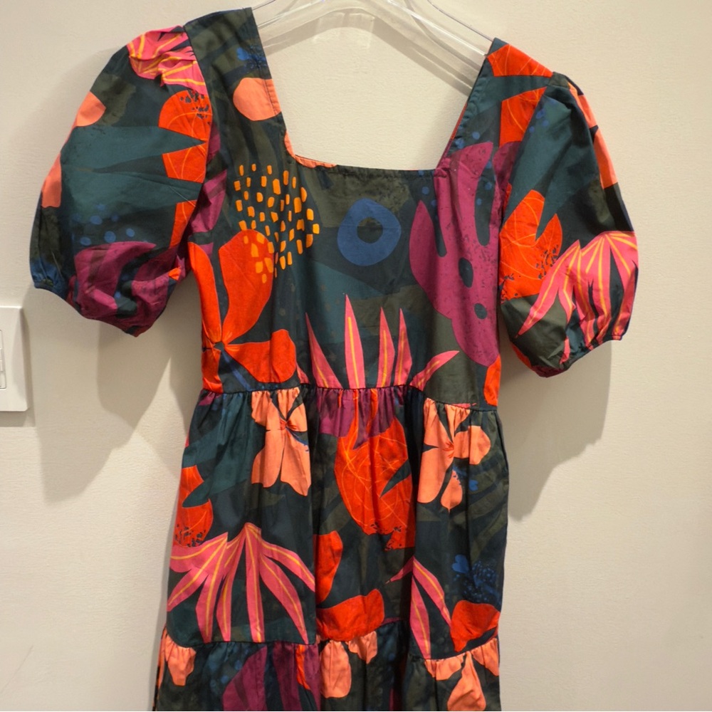 Maude Vivante Women’s Floral Multi Color Tiered Maxi Dress Boho Size Small - Picture 7 of 11